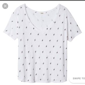 Monrow lightning bolt tee